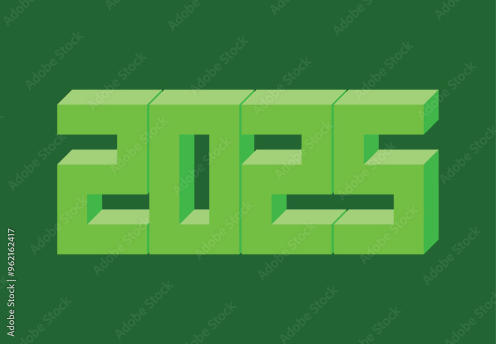 2024 Happy New Year Typography Green Design Abstract Vector Illustration 2024 Happy New Year Typography Green Design Abstract Vector Illustration