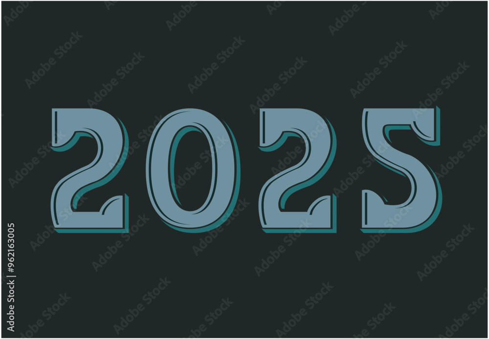 2024 Happy New Year Typography Blue Design Abstract Vector Illustration 2024 Happy New Year Typography Blue Design Abstract Vector Illustration