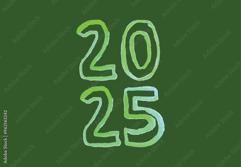 2024 Happy New Year Design Green Abstract Vector Illustration 2024 Happy New Year Design Green Abstract Vector Illustration