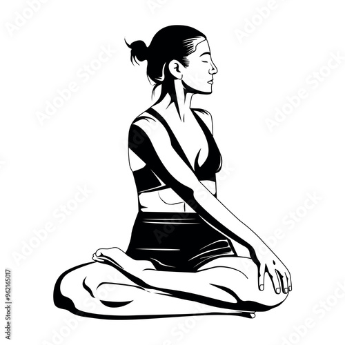 girl in yoga position