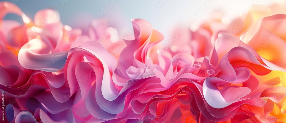 Vibrant abstract image of flowing pink and white shapes, creating a visually stunning and dynamic texture. Vibrant abstract image of flowing pink and white shapes, creating a visually stunning and dynamic texture.
