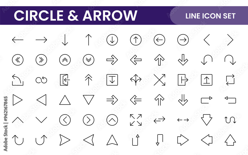 Dynamic Circle and Arrow Icon Set: A Versatile Collection for ...