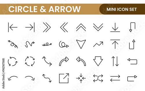 Dynamic Circle and Arrow Icon Set: A Versatile Collection for Navigation, Directional Signs, Workflow Diagrams, User Interface Design, and Infographic Enhancements