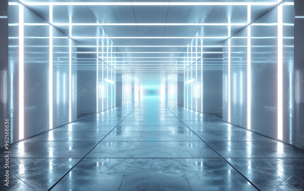 Neon Lights Corridor Neon Lights Corridor