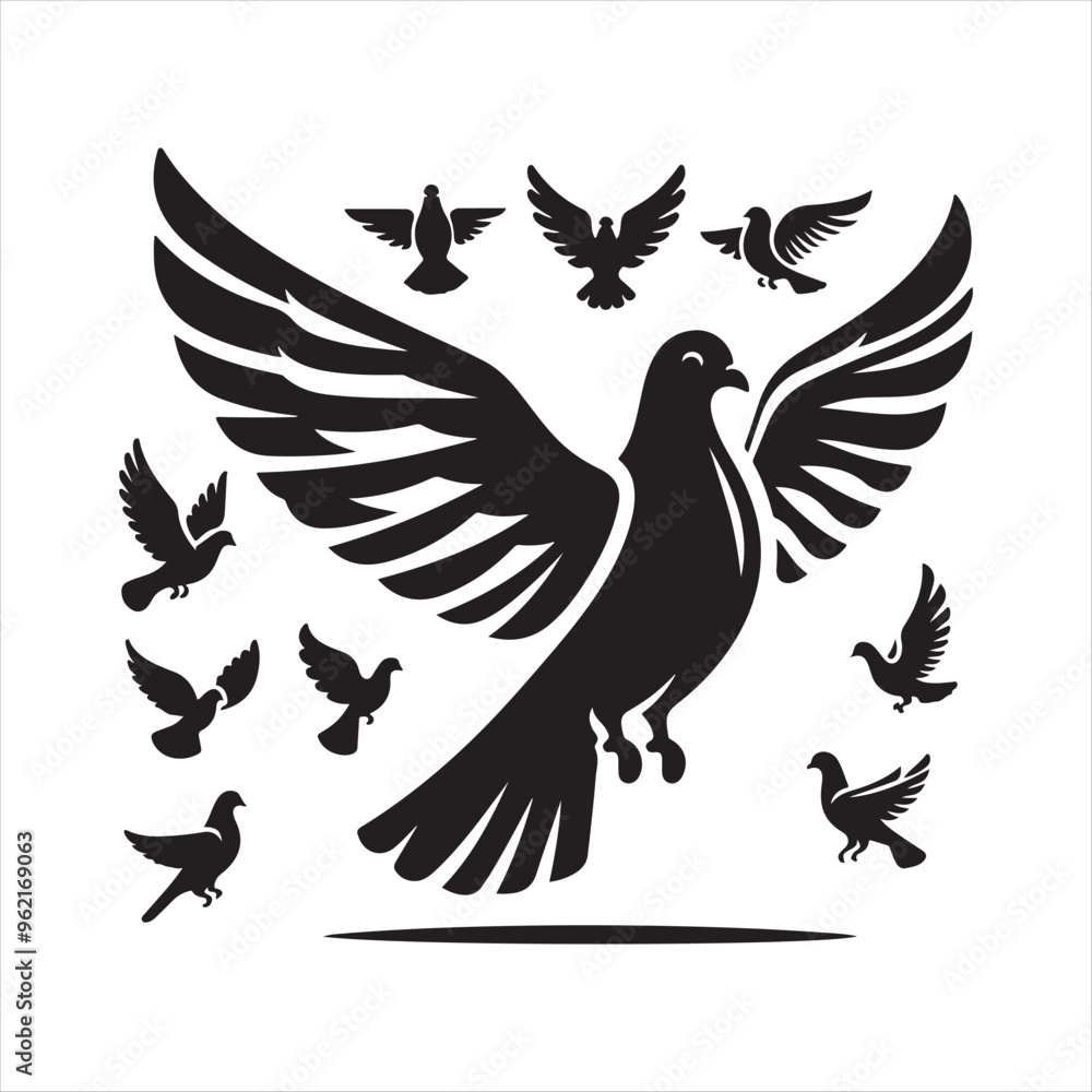 Obraz premium A Pigeon Vector art illustration