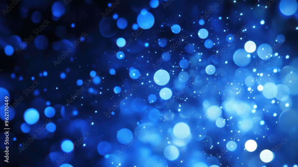 Abstract blue bokeh lights on dark background, Ai Generation Abstract blue bokeh lights on dark background, Ai Generation