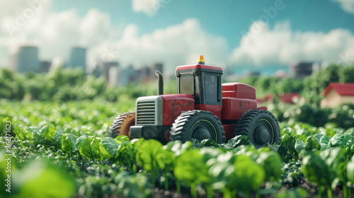 banner showcasing synchronized harvesting robots in smart agriculture, illustrating futuristic farming technology advancements photo