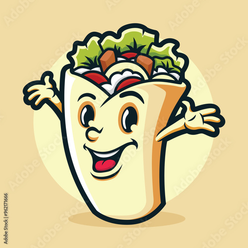 Shawarma Kebab Logo Design for Restaurant, Franchise, Cafe, Street Food, Neon Box, Corner Food, Food Court, Banner, Menu etc