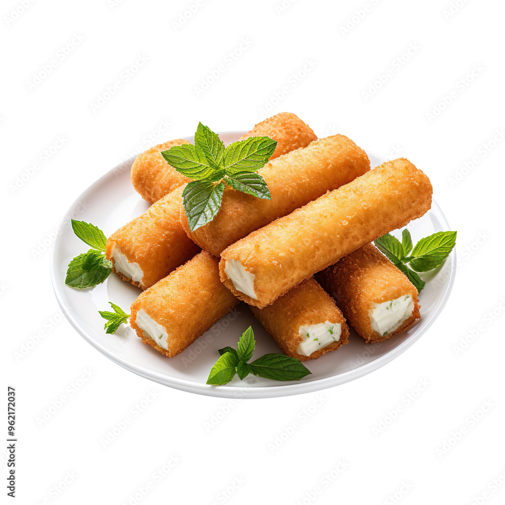 Mozzarella Sticks isolated on transparent and white background Mozzarella Sticks isolated on transparent and white background