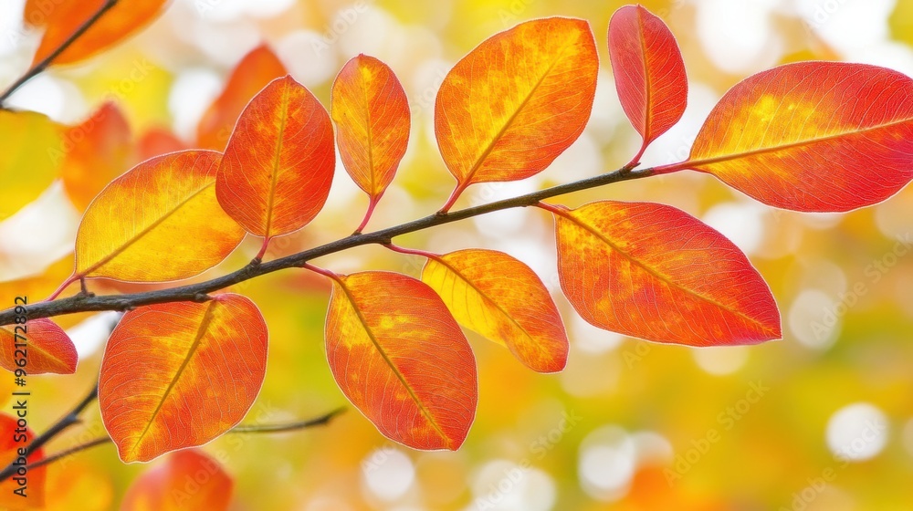Autumn brilliance with vibrant orange leaves soft bokeh background Autumn brilliance with vibrant orange leaves soft bokeh background