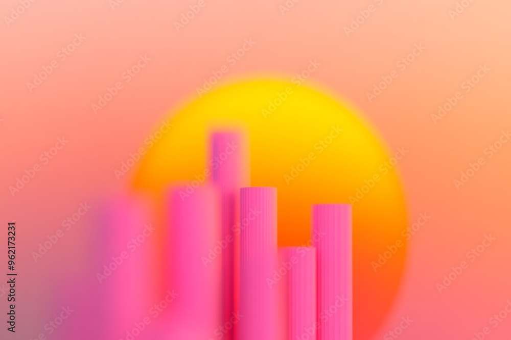Fototapeta premium An electric night gradient shifting from dark navy blue to neon pink with subtle streaks resembling the glow of city lights at night perfect for dynamic and modern designs