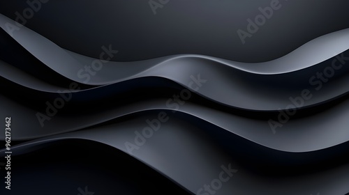 3d, macro, minimalist grey and light-grey topographic lines, abstract background, black background