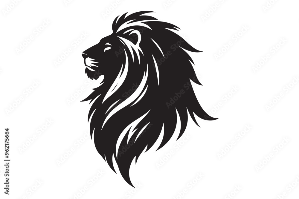 Lion Silhouette Symbol Icon of Courage and Authority Lion Silhouette Symbol Icon of Courage and Authority