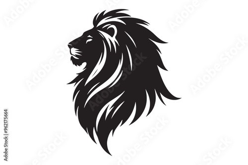 Lion Silhouette Symbol Icon of Courage and Authority