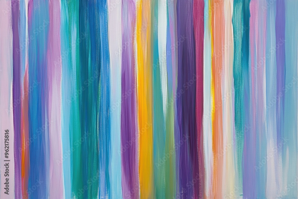Vibrant abstract acrylic painting with colorful vertical strokes Vibrant abstract acrylic painting with colorful vertical strokes