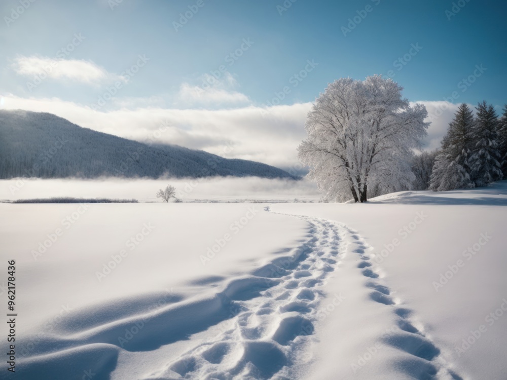 winter space of snow background winter space of snow background