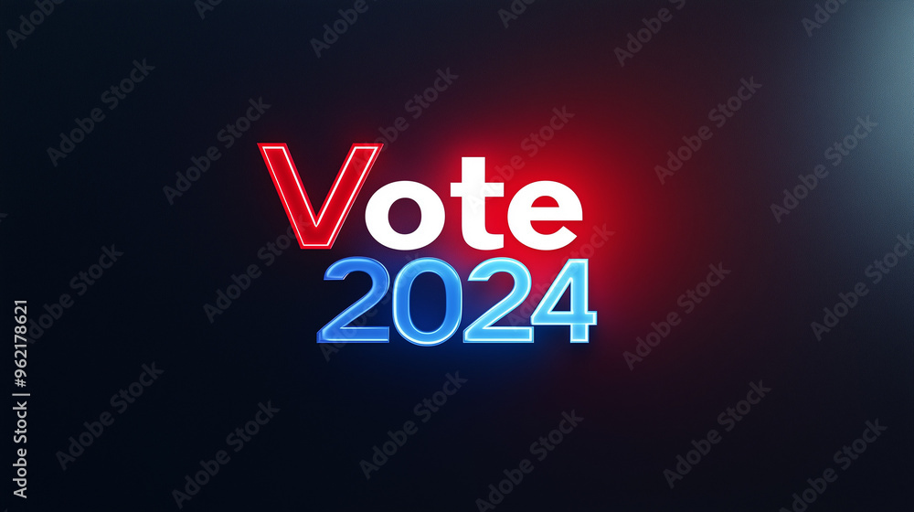 Minimalist Vote 2024 Concept: Clean and Striking Election Year Design in American Flag Colors Minimalist Vote 2024 Concept: Clean and Striking Election Year Design in American Flag Colors