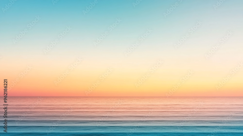 Fototapeta premium A tropical sunset gradient transitioning from vibrant turquoise to coral capturing the essence of a warm evening on a distant beach ideal for bold and energetic designs