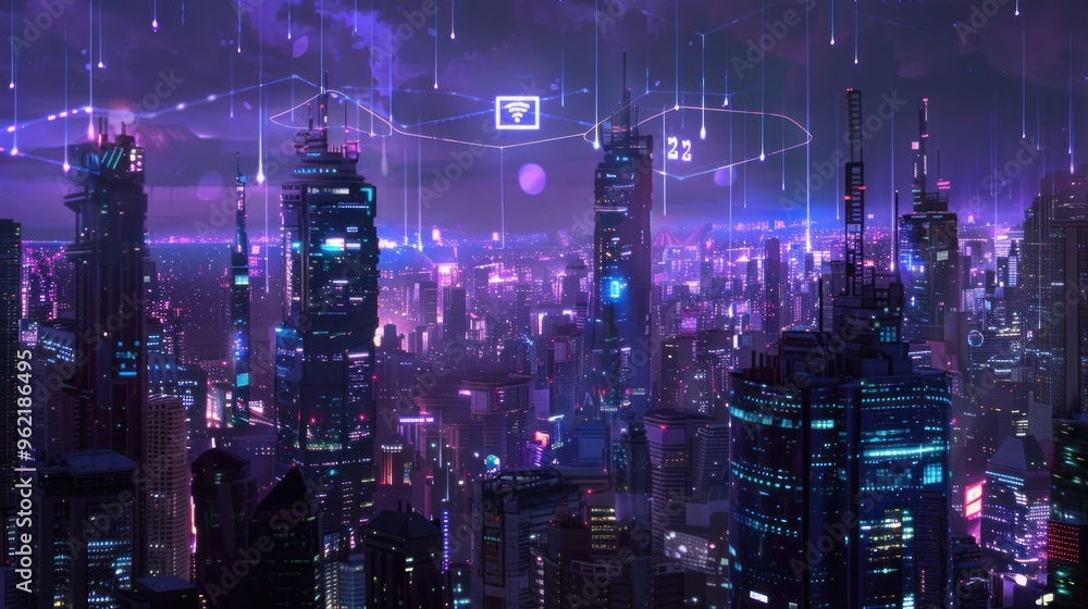 Obraz premium Futuristic Cityscape