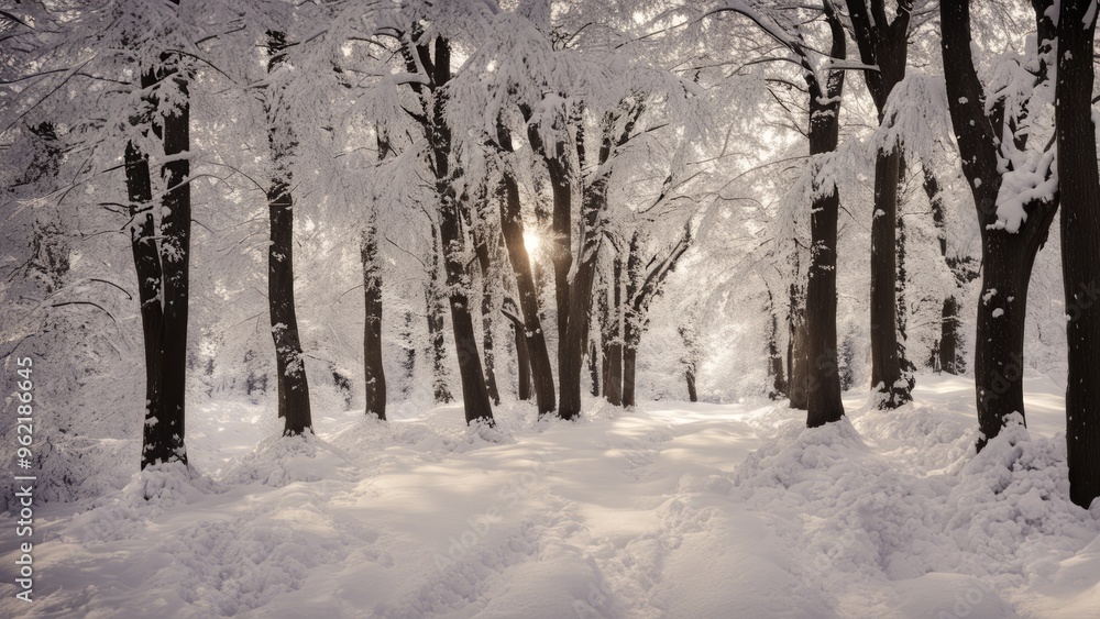 Fototapeta premium forest in winter