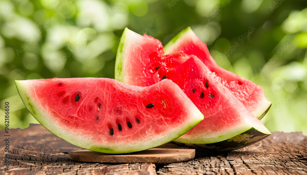 Freshness and sweetness of ripe Watermelon, a healthy summer snack generated Freshness and sweetness of ripe Watermelon, a healthy summer snack generated