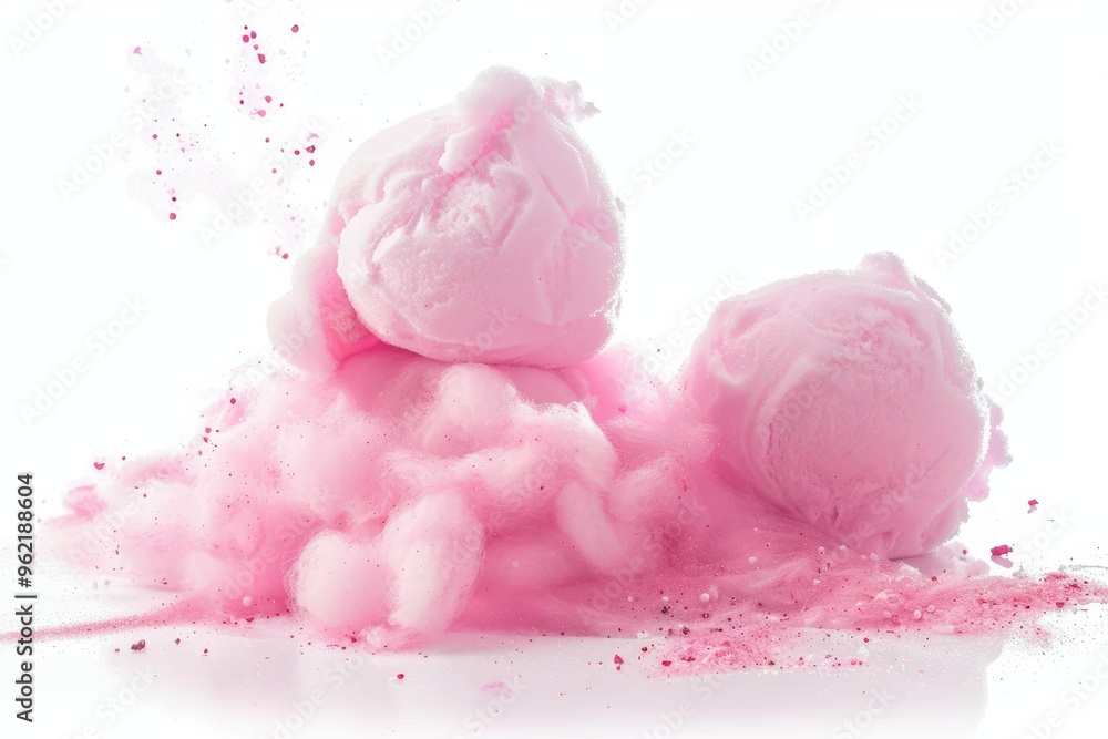 Cotton candy on white background Cotton candy on white background