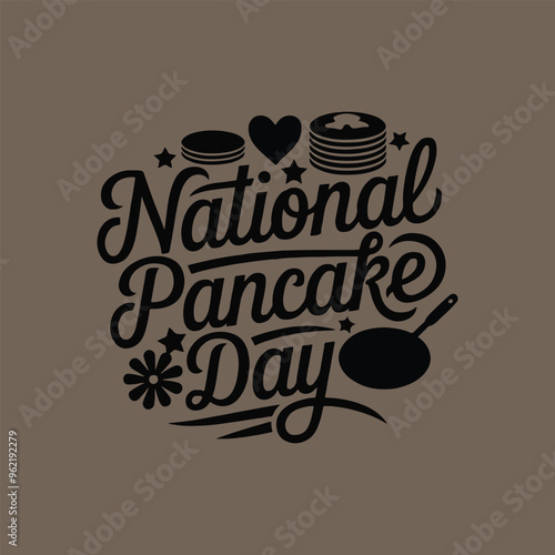 t-shirt design, National pancake Day