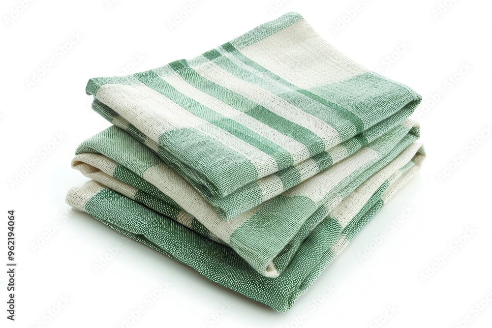 Tea towels folded on white background Tea towels folded on white background