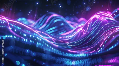 Abstract Neon Waves