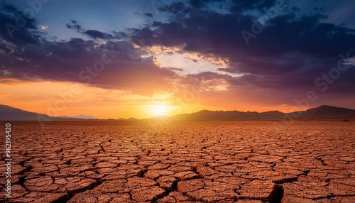 sunset in the desert