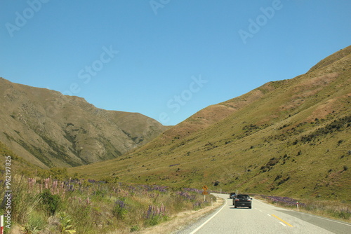 Driving through the South Island of New Zealand