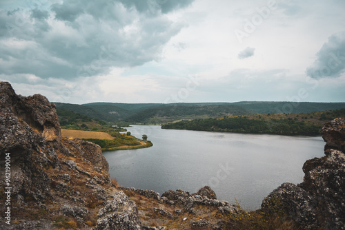 lake and mountains