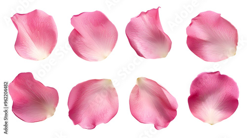 Wallpaper Mural Pink rose petals isolated on a white background Torontodigital.ca
