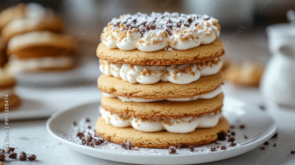 Tasty Tower of Cream-Filled Cookies Tasty Tower of Cream-Filled Cookies