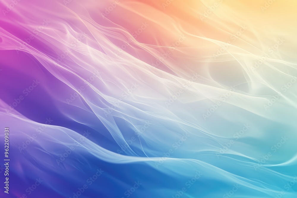 Fototapeta premium Abstract Gradient Background with White, Flowing Lines