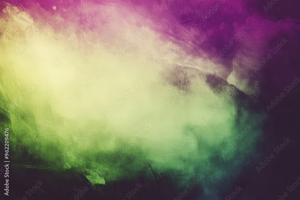 Abstract Green, Yellow, and Purple Painted Canvas Texture Abstract Green, Yellow, and Purple Painted Canvas Texture