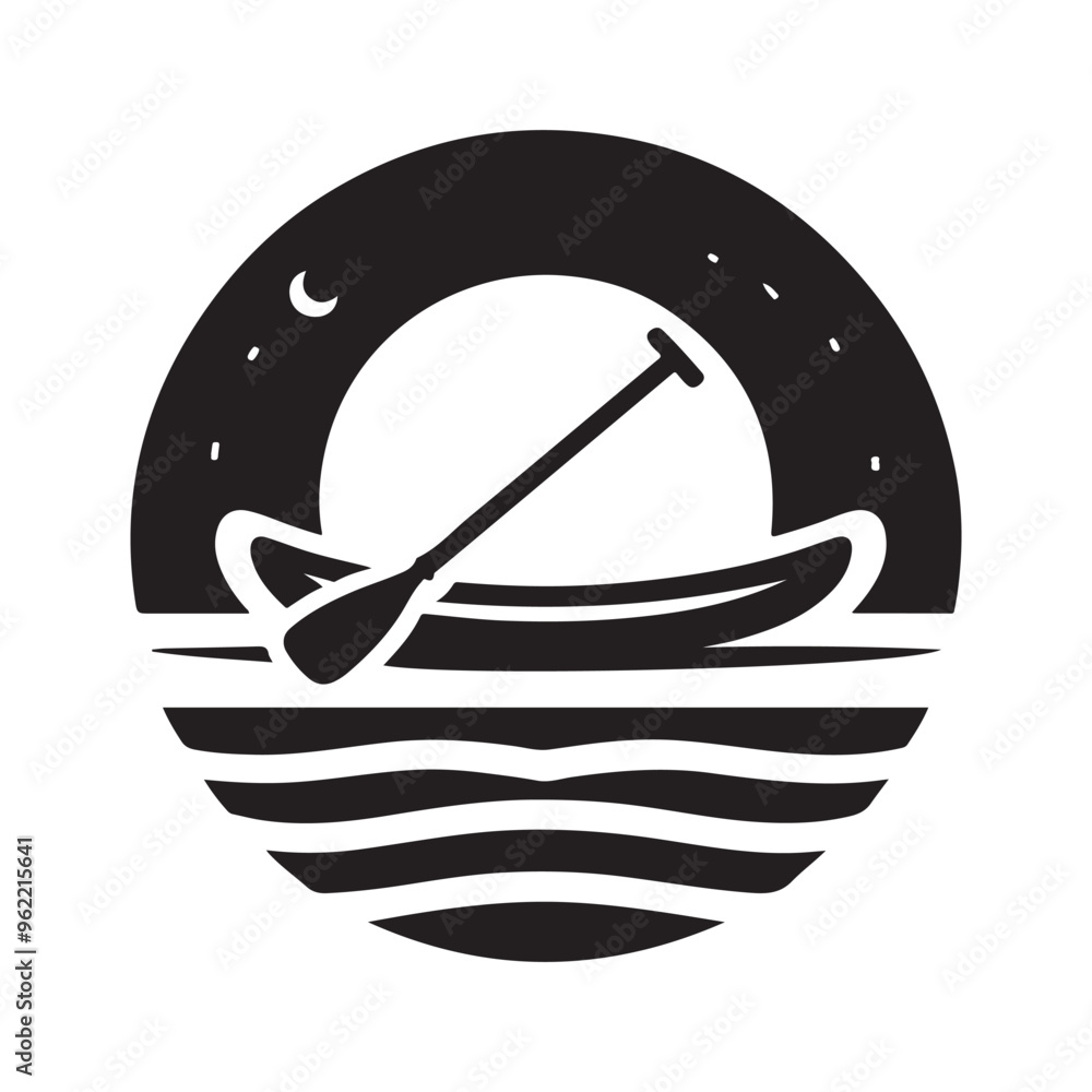 Paddleboard Silhouette Vector Illustrations for T-Shirt & Graphic Design Paddleboard Silhouette Vector Illustrations for T-Shirt & Graphic Design