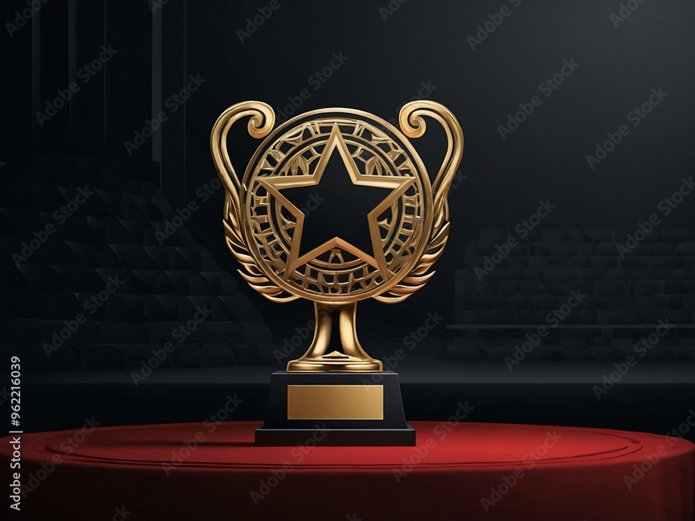 Parade trophy icon depicted in a bold vector glyph design. Parade trophy icon depicted in a bold vector glyph design.