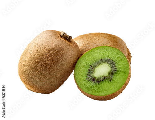 Kiwi, isoliert auf weißen Hintergrund, Freisteller,Transparent  photo