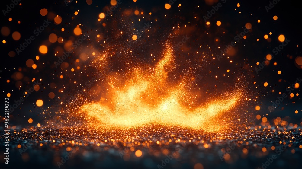 Abstract Gold Glitter Explosion Abstract Gold Glitter Explosion