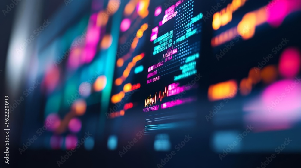 Digital interface showing complex genomic data, big data in genomics, biotech research visualization Digital interface showing complex genomic data, big data in genomics, biotech research visualization