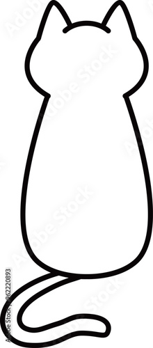 座っているネコのシルエット