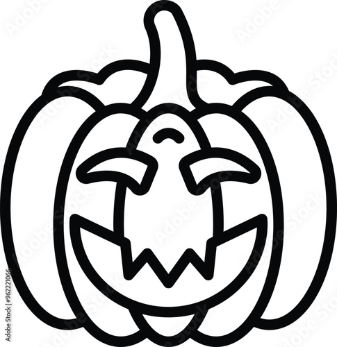  A glowing pumpkin head smiles wickedly, its grin full of malice.