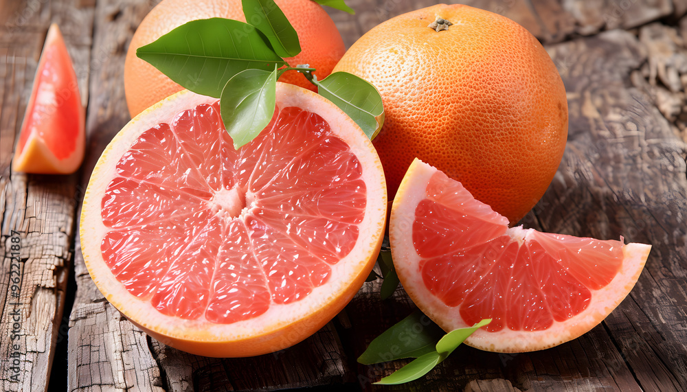 Freshness and sweetness of ripe grapefruit, a healthy summer snack generated Freshness and sweetness of ripe grapefruit, a healthy summer snack generated
