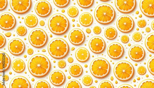 seamless pattern with orange