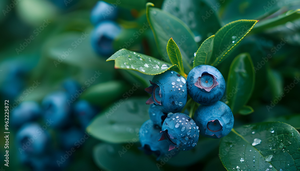 Freshness and sweetness of ripe Blueberry, a healthy summer snack generated Freshness and sweetness of ripe Blueberry, a healthy summer snack generated