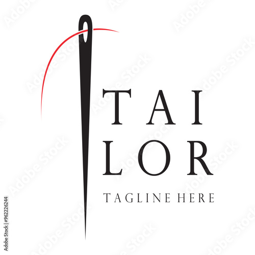 tailor logo icon illustration template combination of buttons for clothes, thread and sewing machine, for clothing product design, convection companies, fashion in vector form