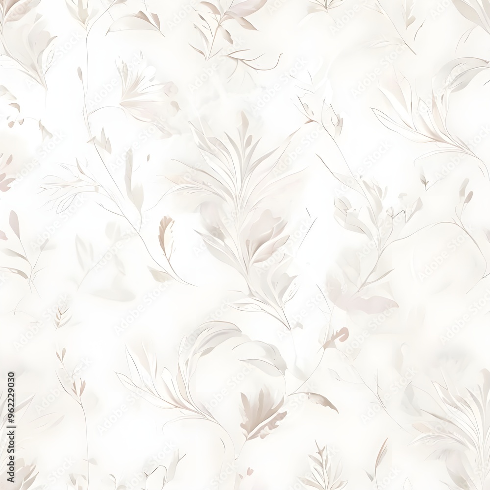 Elegant Botanical Pattern Wallpaper Elegant Botanical Pattern Wallpaper