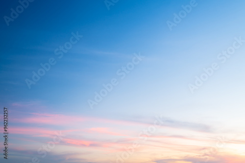 Beautiful sunset sky, Cloud in twilight