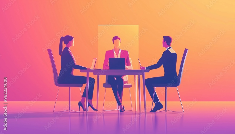 Fototapeta premium 3d Illustrations Of Human Resource Management And Hiring Concept, Job Interview, And Recruitment Agency.